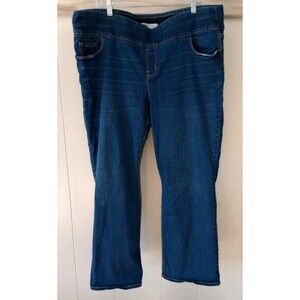 Old Navy Jeans Boot Cut 22 Elastic Waist Pull On Stretch Denim